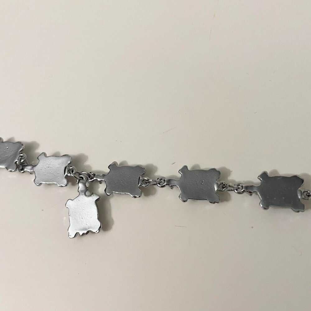 Multi Coloured Turtle Shell Bracelet 7 Inch Long - Picture 15 of 16